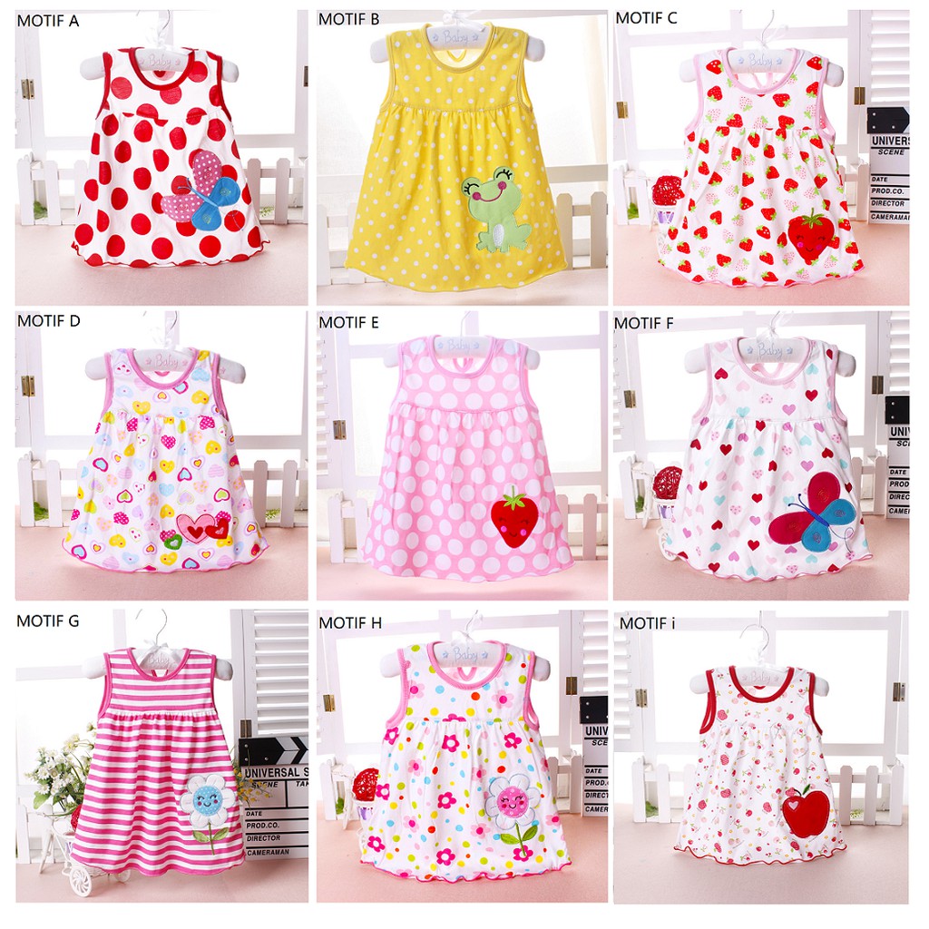 Dress Bayi Perempuan / Baju Bayi Cewek / Pakaian Bayi Perempuan Lucu
