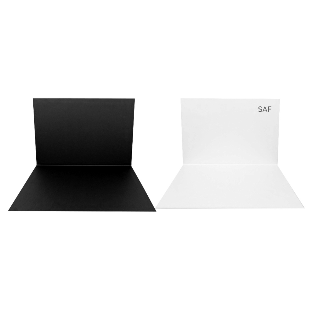 SAF Alas foto lipat PUTIH / HITAM polos / background backdrop photo waterproof latar belakang photography