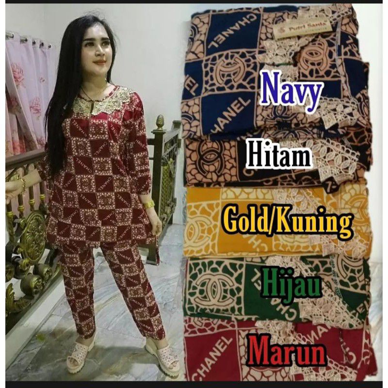 Daster Arab Setelan Chanel Rayon