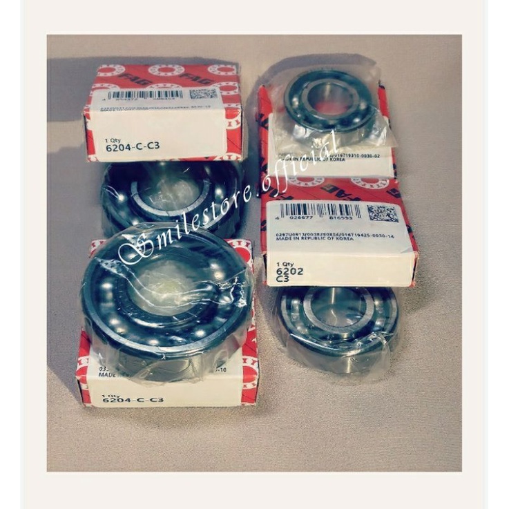 Bearing Laher FAG Mesin Rasio Ratio Zuzuki Satria Fu 4tak Full Set Fag C3 hi speed fulset