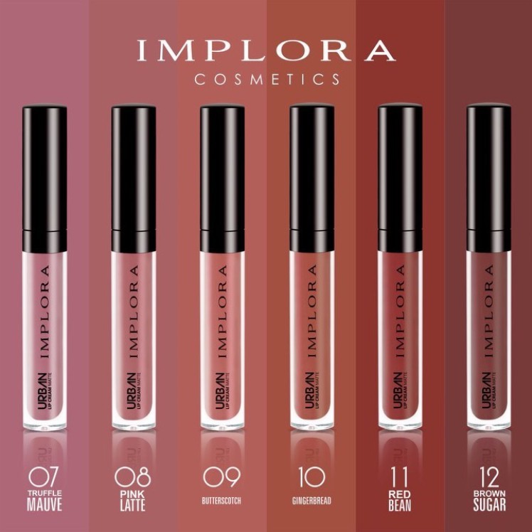 Implora Lip Cream Matte Warna Variant Lengkap
