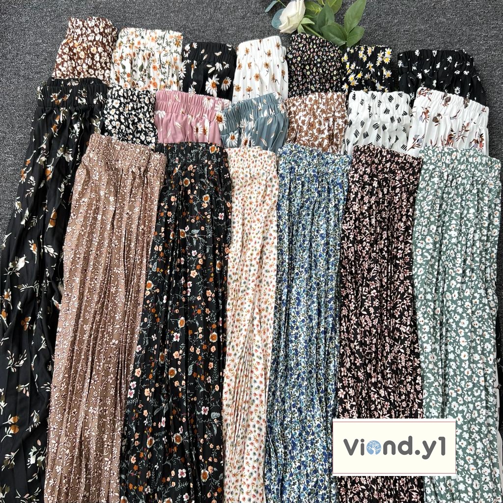 Rok Plisket Wanita Korea Terbaru / Skirt Motif Cewek Panjang