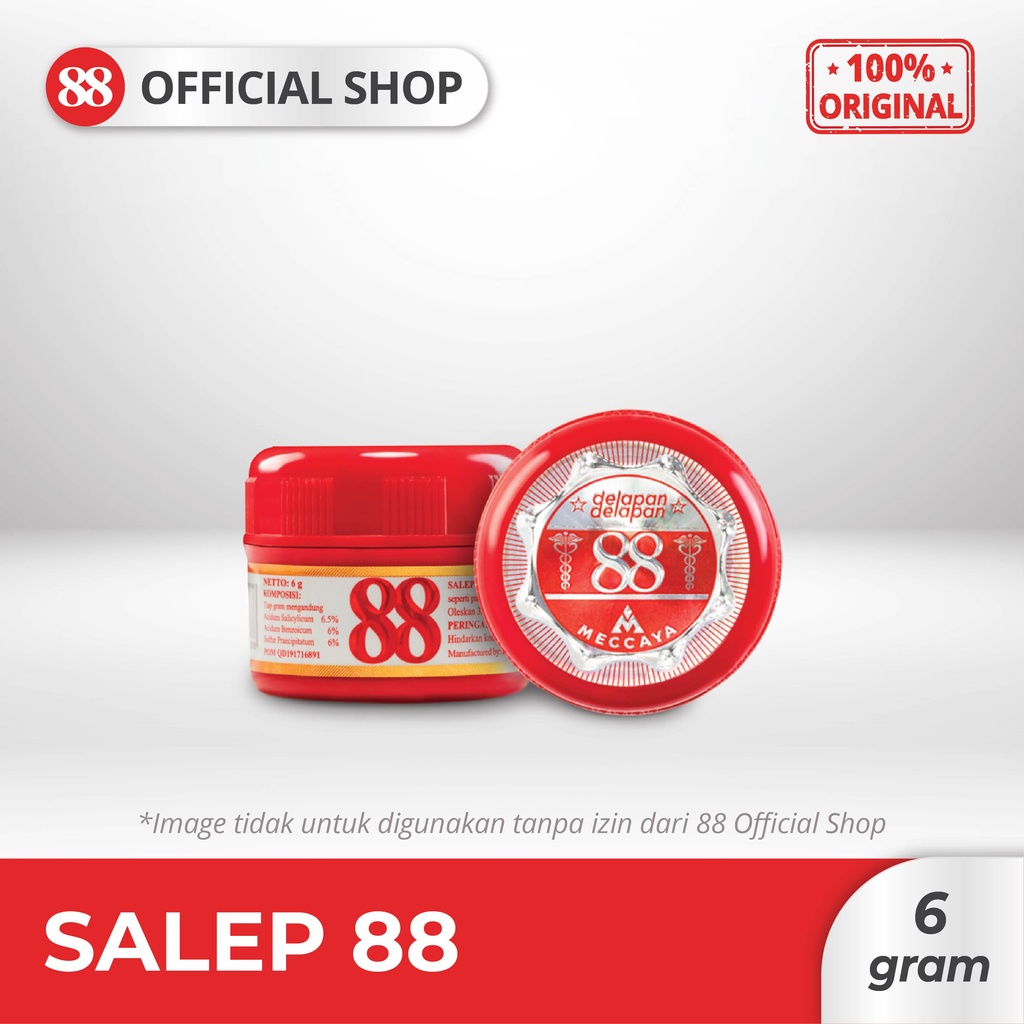 SALEP 88 6g 1 pcs | Salep Gatal Jamur & Kudis / Scabies | Sensasi Hangat Redakan Gatal Untuk Kutu Air, Kudis/Scabies