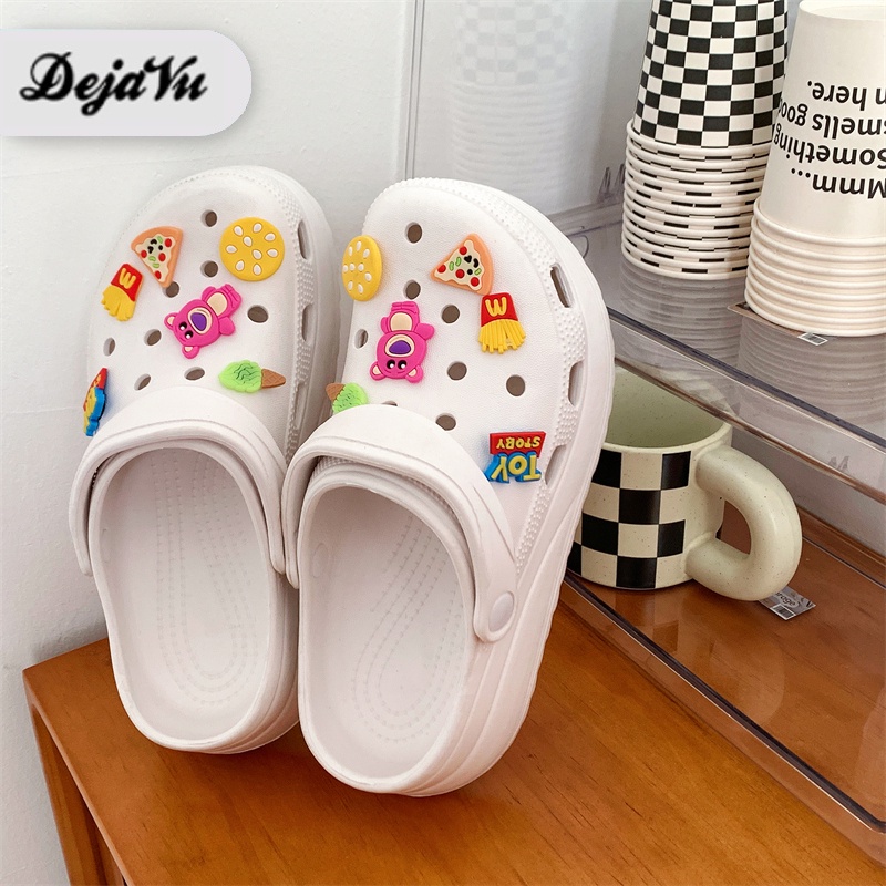 Dejavu Sendal Slop Baim Karet Sandal Wanita Kekinian Rumah Wanita Kodok Sendal Wedges Cewek  Anti Air HSN105