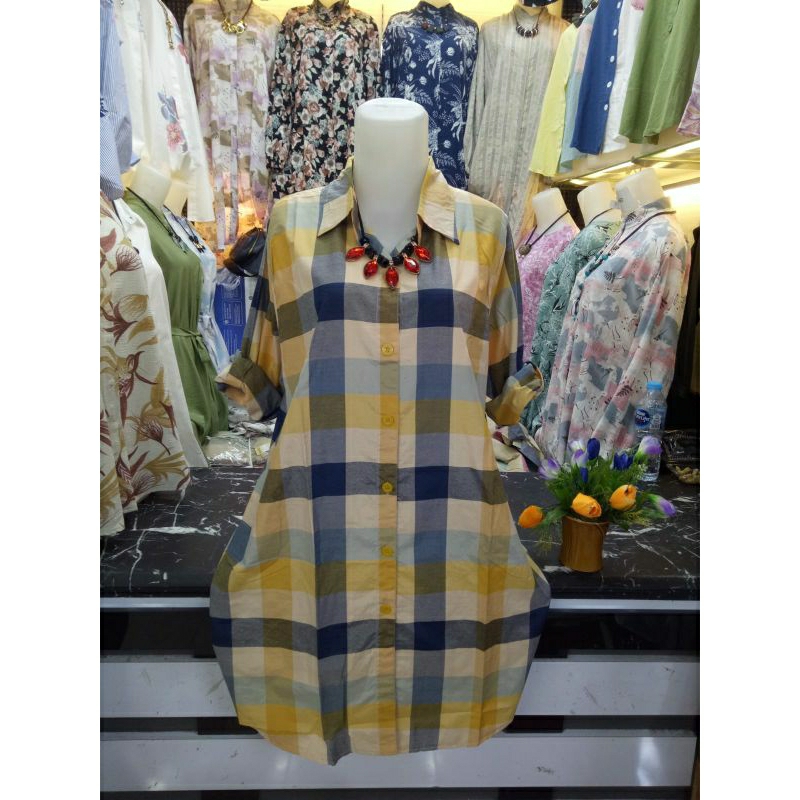 Tunik Kotak Kotak Wanita Rp. 175.000.'
