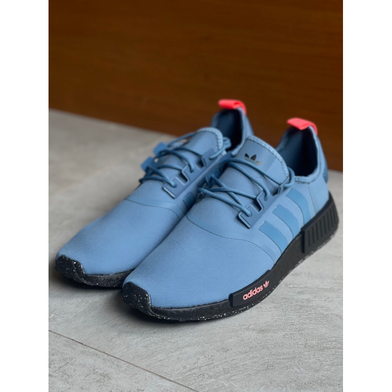 ADIDAS NMD R1 GREY BLUE SEPATU SNEAKERS CASUAL SIZE 48 49 UKURAN BESAR BIG  RAKSASA JUMBO
