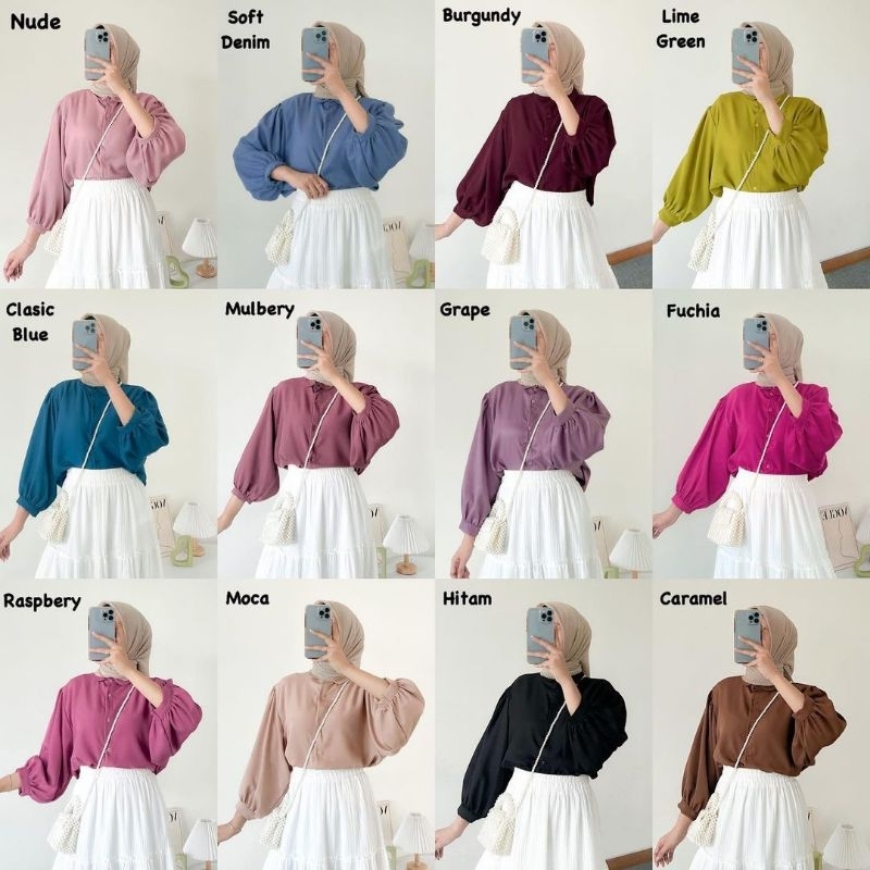 ELZE BLOUSE WANITA BAHAN SHAKILLA