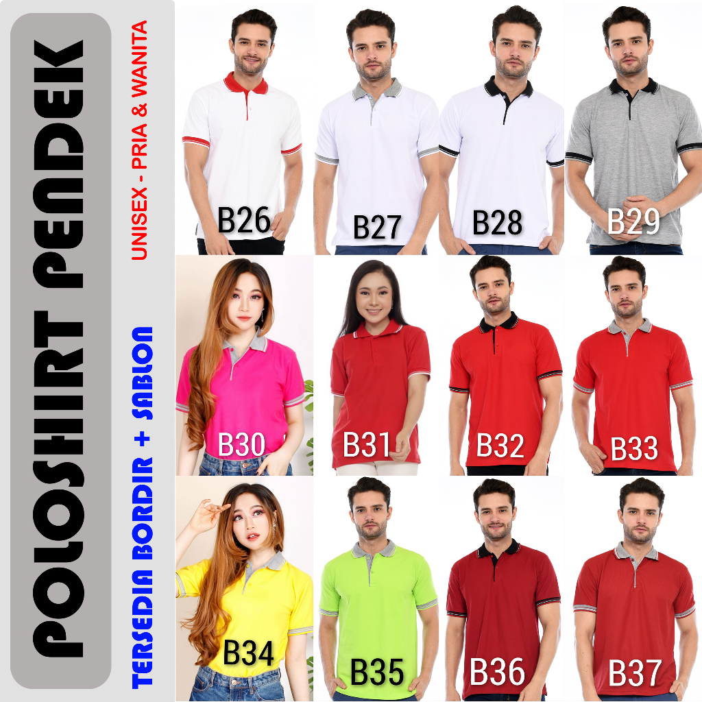 Kaos kerah / kaos polo / poloshirt / polo shirt / Kaos polo Pique Premium