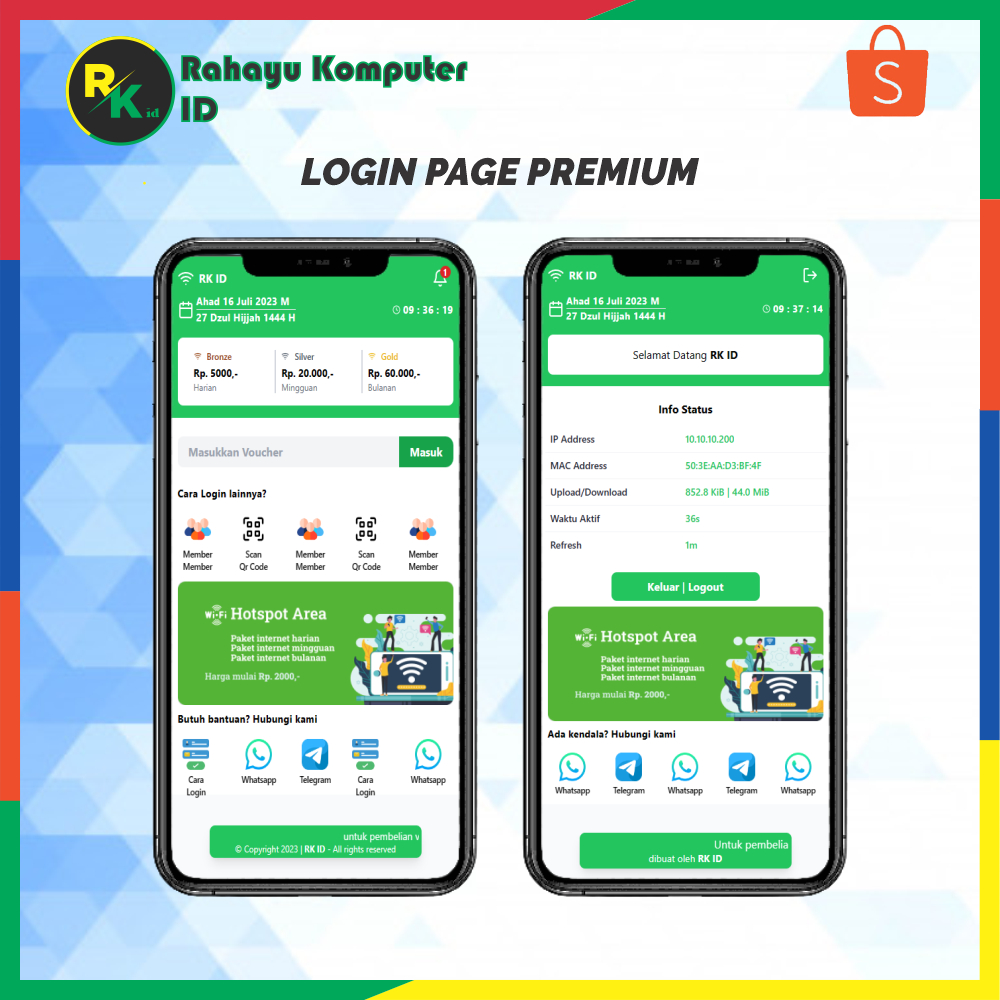 Login Page Hotspot Mikrotik Premium 2023