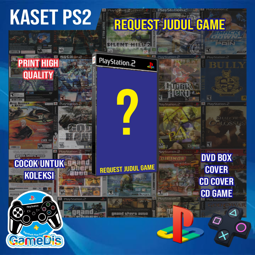 Custom Kaset Game PS2 High Quality BEBAS REQUEST JUDUL GAME
