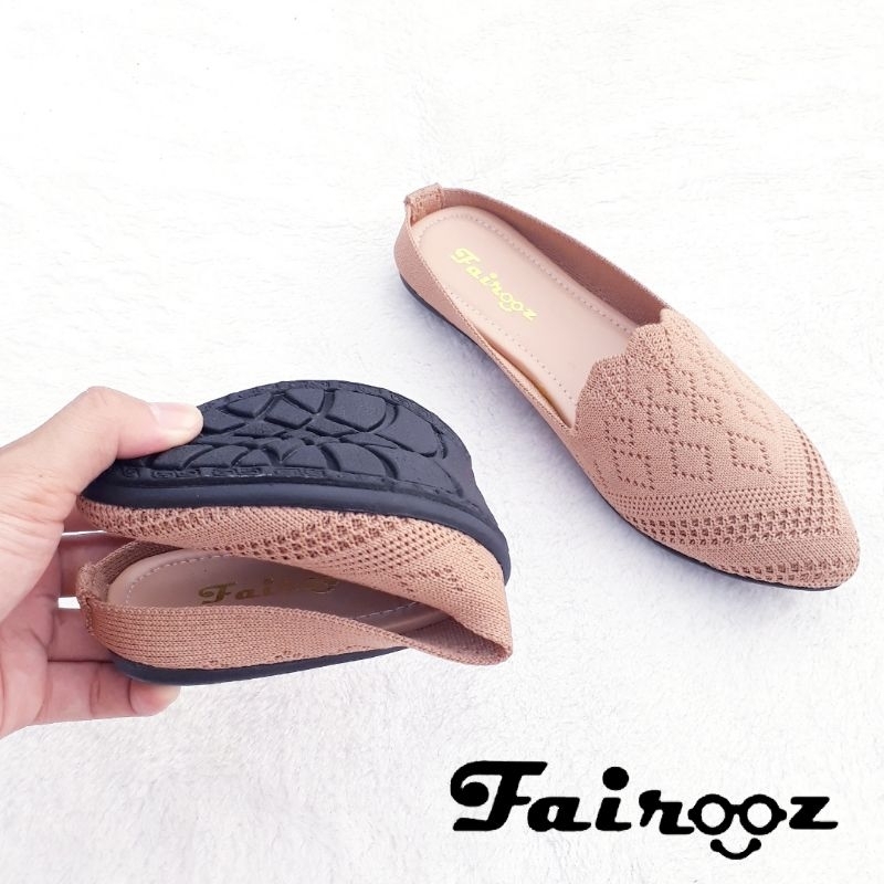 Fairooz - Sepatu Wanita Flat Shoes Rajut Import Safari