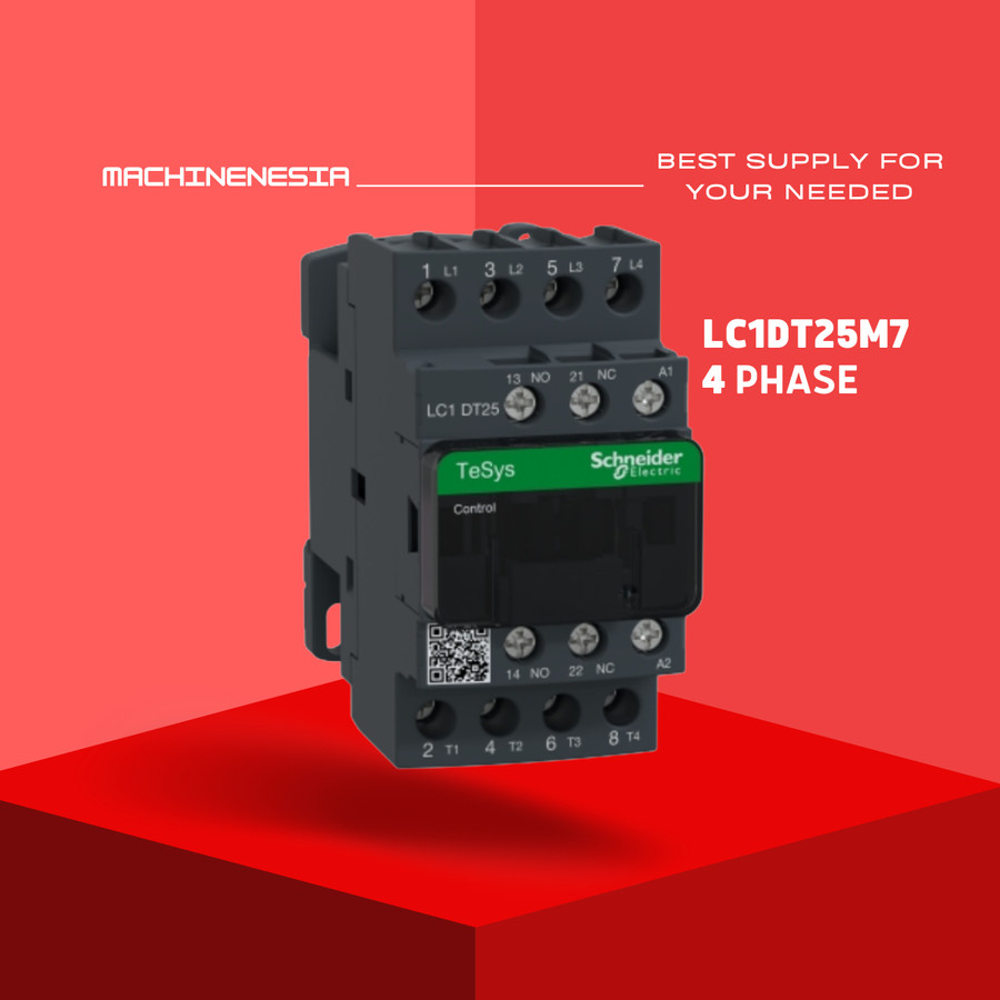 KONTAKTOR SCHNEIDER LC1DT25M7 4P 25 AMPERE CONTACTOR 25A 4 PHASE 220V