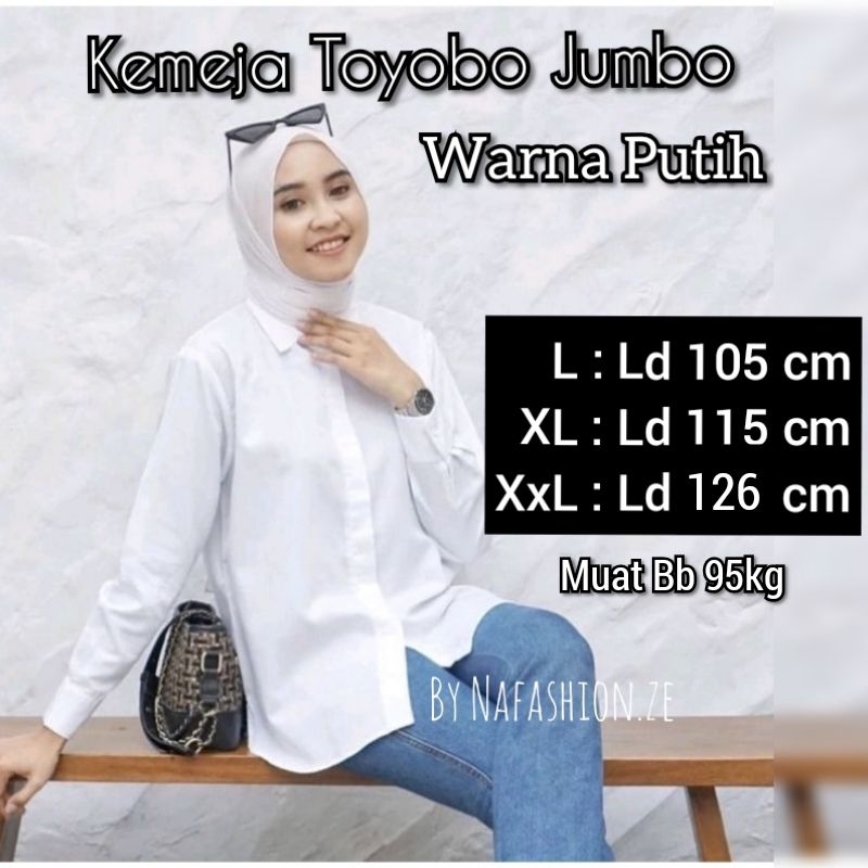 KEMEJA KHUSUS PUTIH XXL TANGAN PANJANG / KEMEJA KHUSUS PUTIH JUMBO / KEMEJA KERJA WANITA / KEMEJA PUTIH FORMAL WANITA