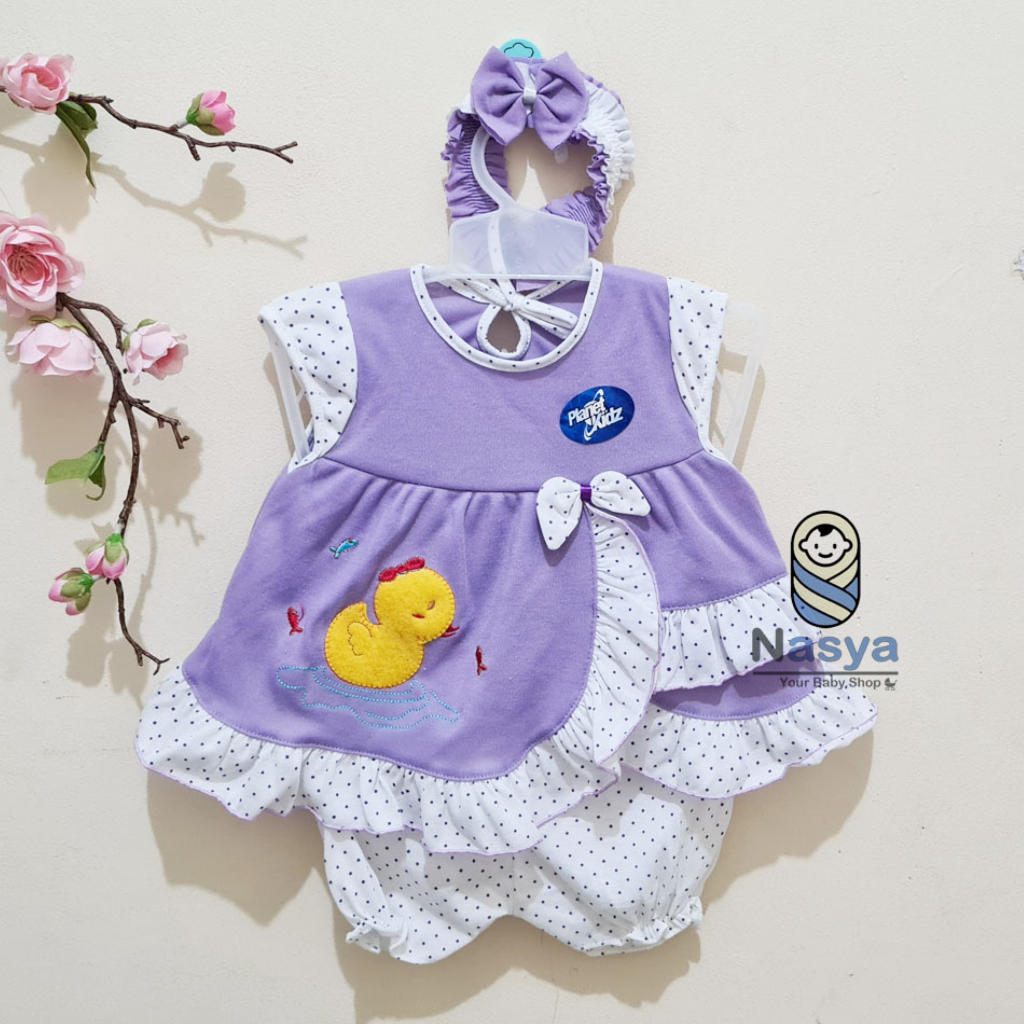 [P-056] Dress Bayi Perempuan (0-6 m) motif polkadot