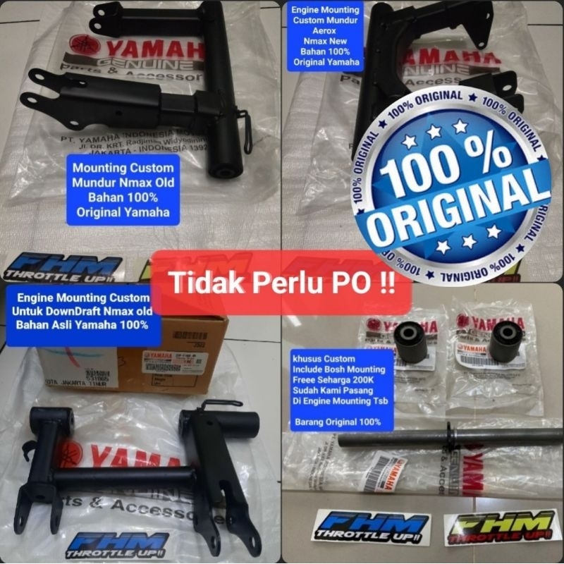 Engine Mounting Custom Nmax Aerox Lexi Mundur + DownDraft Bisa .. Aerox New Aerox Old Nmax New Nmax Old lama 155 Lexi .