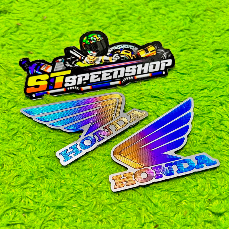 Emblem Sayap Honda Wing Titanium Original Vietnam