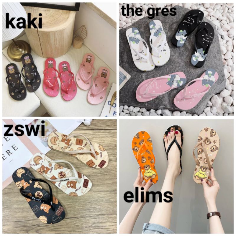SANDAL JEPIT WANITA MOTIF ZSWEI