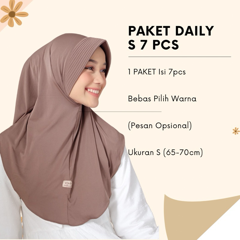 KANAYA - Paket Hemat Bergo Daily size S , Bergo Jersey Kanayahijab