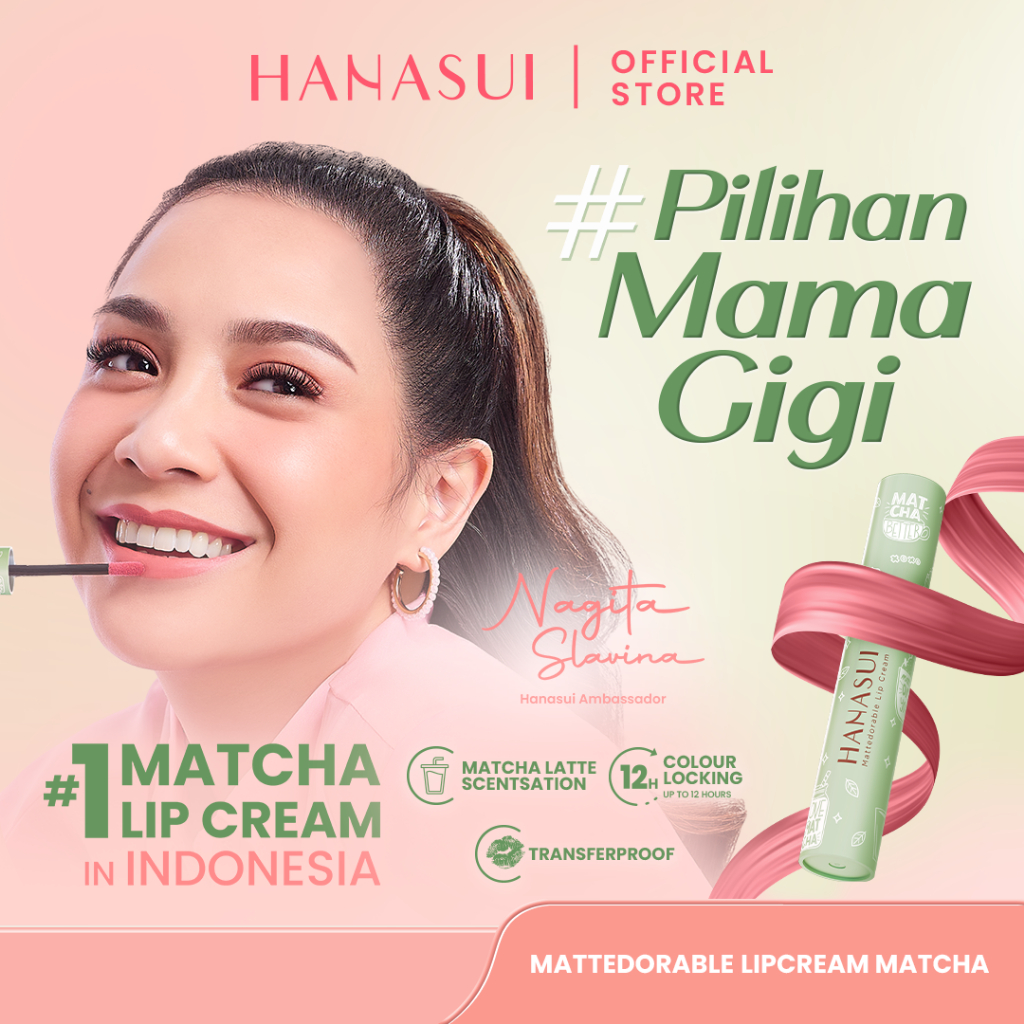 Hanasui Mattedorable Lip Cream Matcha Latte Edition