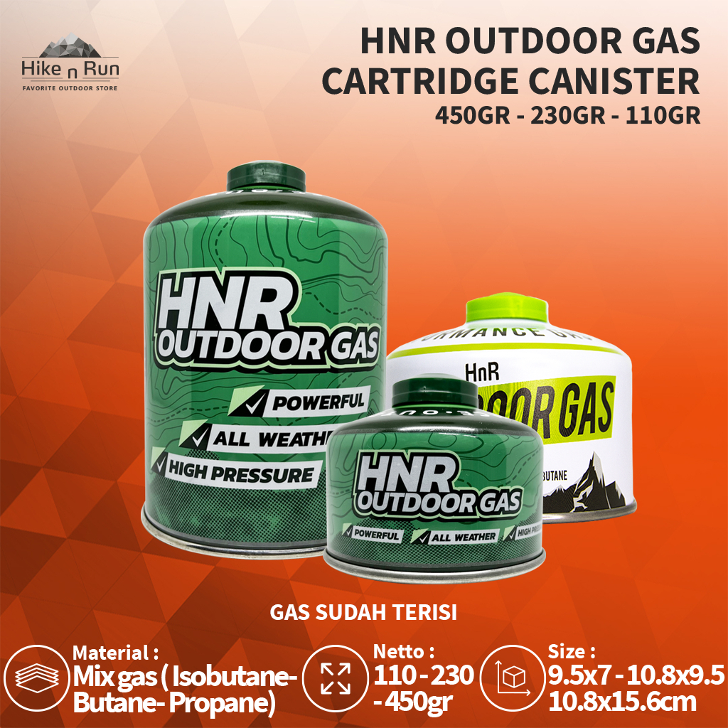 Gas Canister Hike n Run Gas Perlengkapan Outdoor 110-450gr