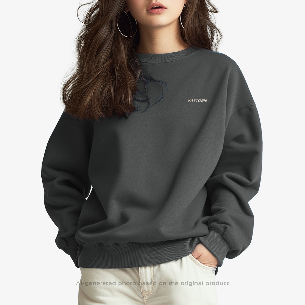 Kattoen Crewneck Sweater (Oversize) - Carbon Grey