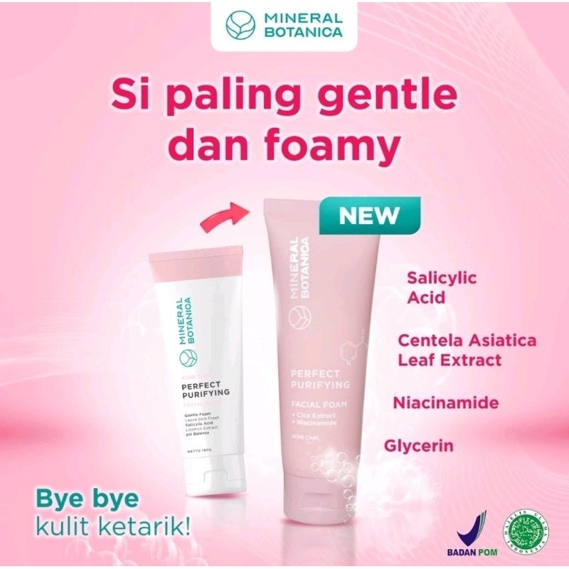 Mineral Botanica Perfect Purifying Facial Foam 100g (untuk kulit berjerawat)
