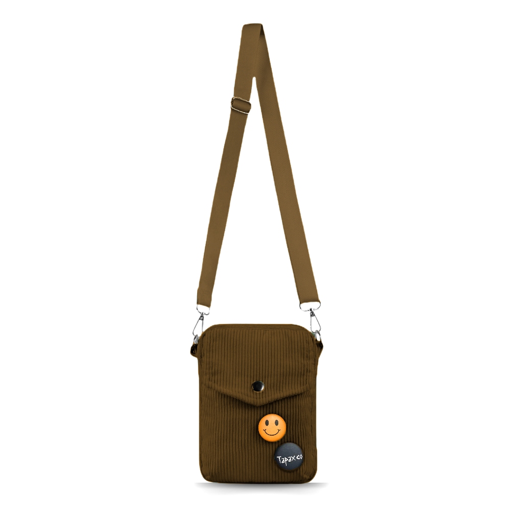 Tas Selempang Corduroy Esyana Tas Slingbag Wanita Tapax I FREE 2 BROSS