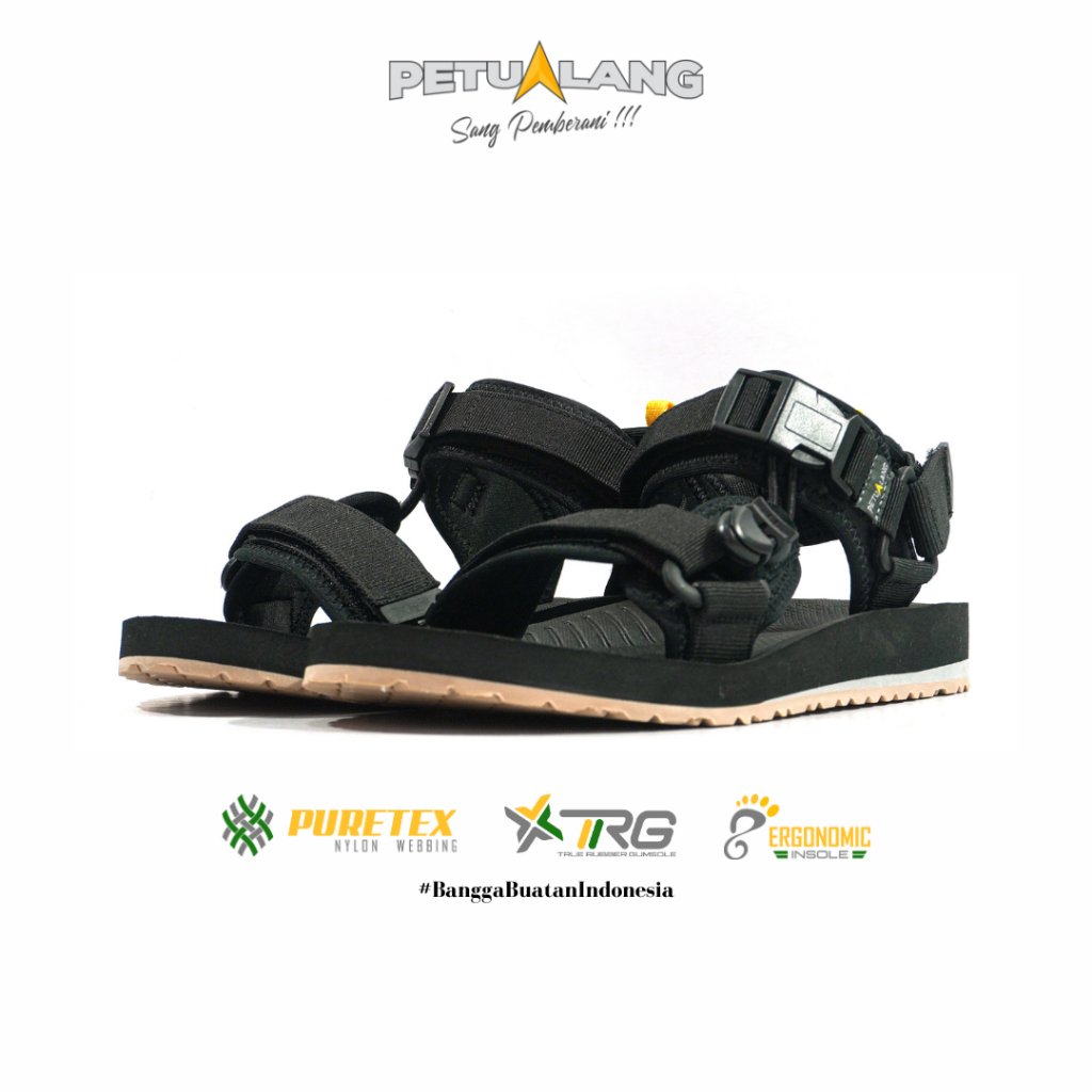 Sandal Gunung Wakatobi Sandal Hiking-warna Deep Black