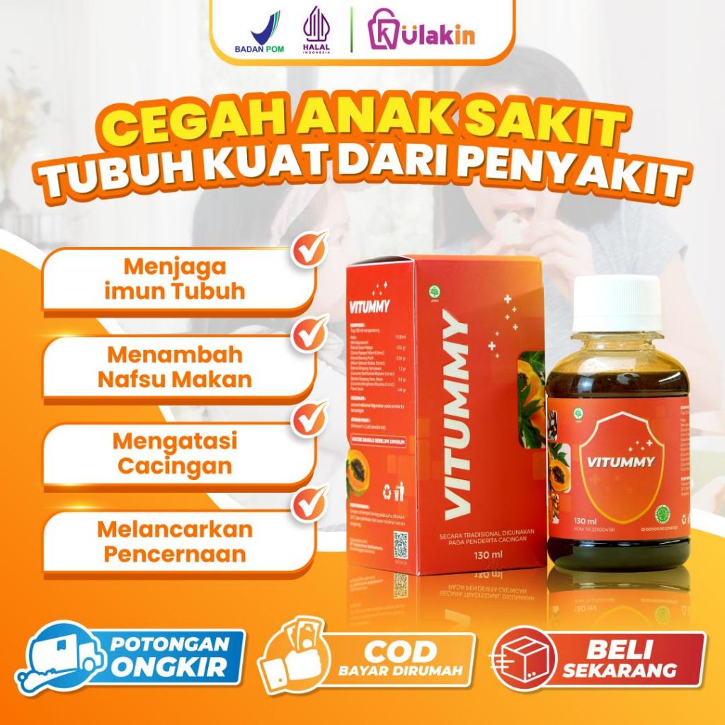 Vitummy Vitamin Anak Madu Nafsu Makan anak dan Keluhan cacingan