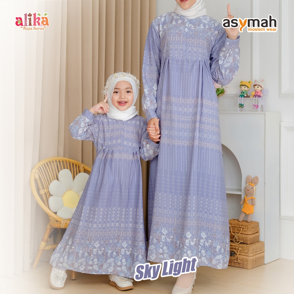 ASYMAH - GAMIS ANAK COUPLE  IBU MOTIF ETHNIC MODERN RAYA SERIES ALIKA BY ASYMAH