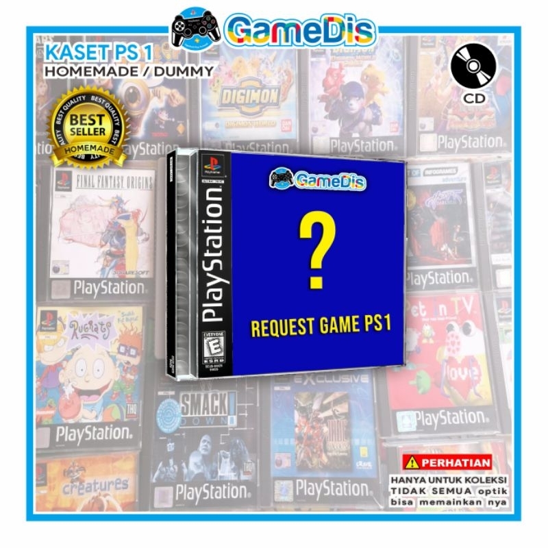Custom Kaset Game PS1 High Quality , Bebas Request Judul Game