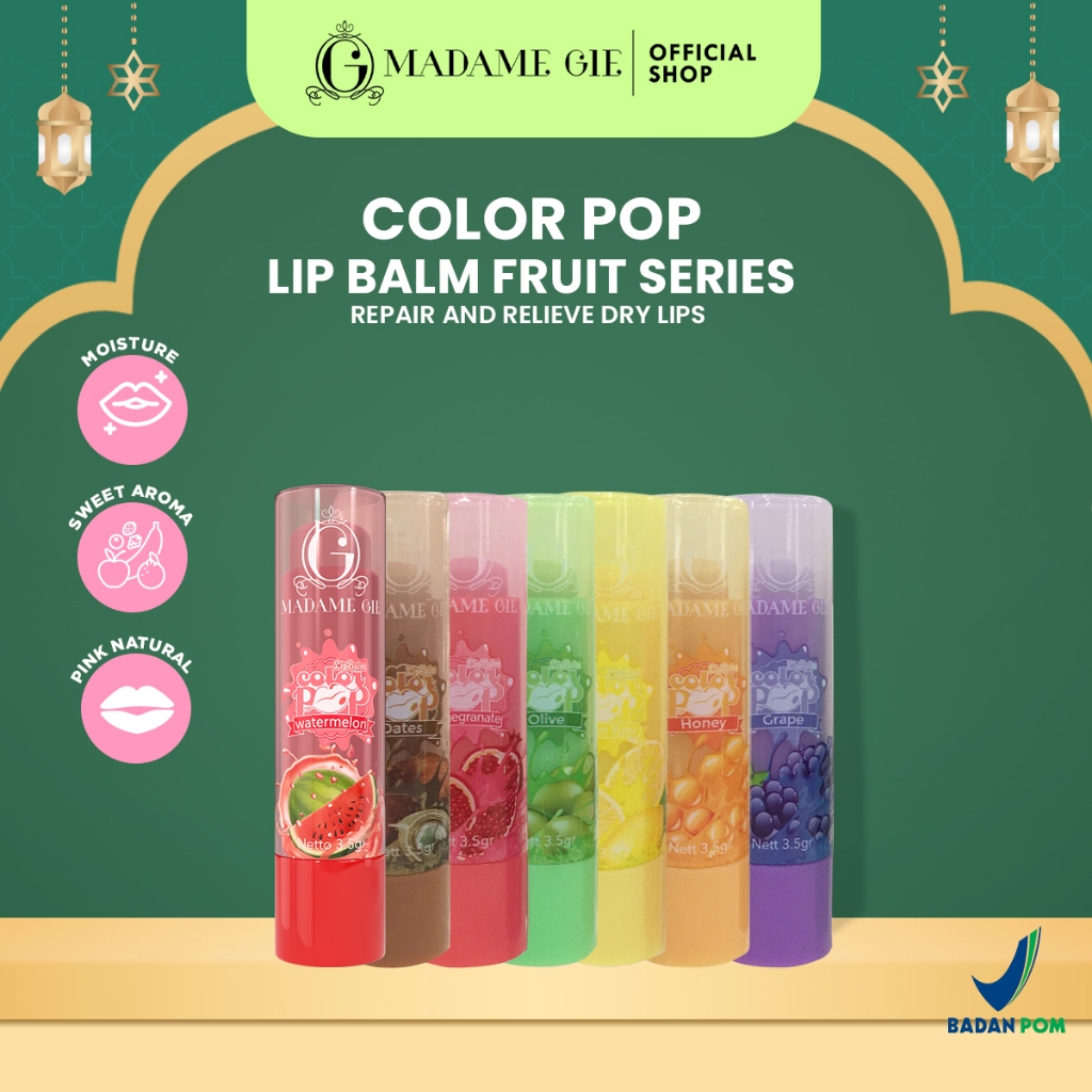 Madame Gie Color Pop Lip Balm Fruity Series