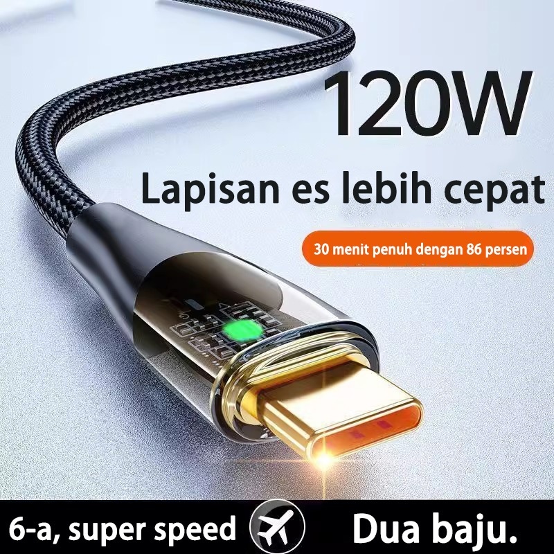 Pasevin Kabel Data Clear Transparan IOS Type-C Micro USB Automatic Power-Off Fast Charge-Lightning