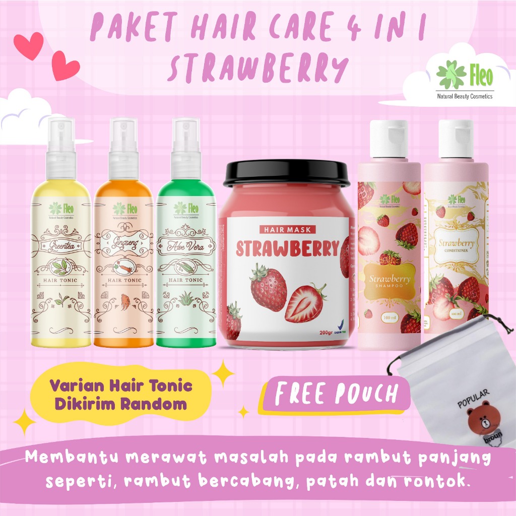 [BPOM] PAKET HAIR CARE 4IN1 / PAKET HEMAT HAIR CARE FREE POUCH / PAKET HAMPERS HAIR CARE ISI 4 PCS