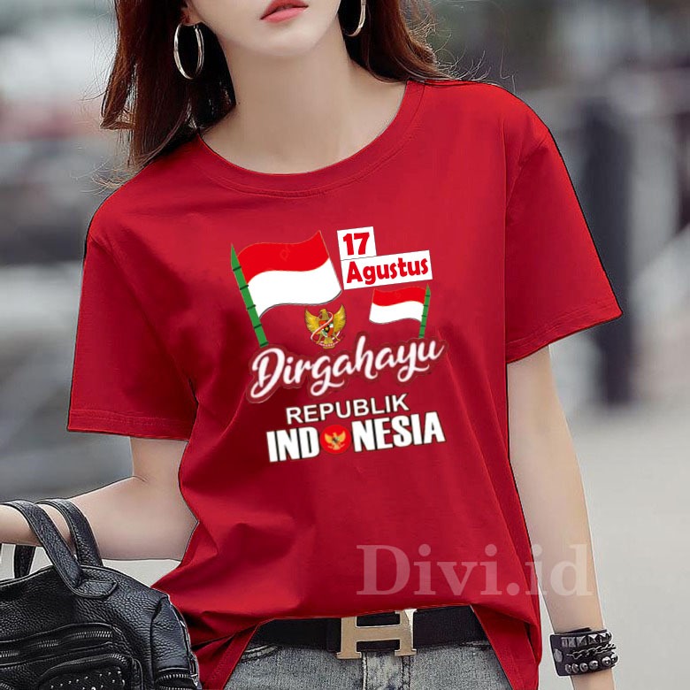KAOS 17 AGUSTUS / BELI 3 GRATIS HEADSET EXTRA BAS / KAOS HUT RI / KAOS DIRGAHAYU INDONESIA / KAOS KEMERDEKAAN REPUBLIK