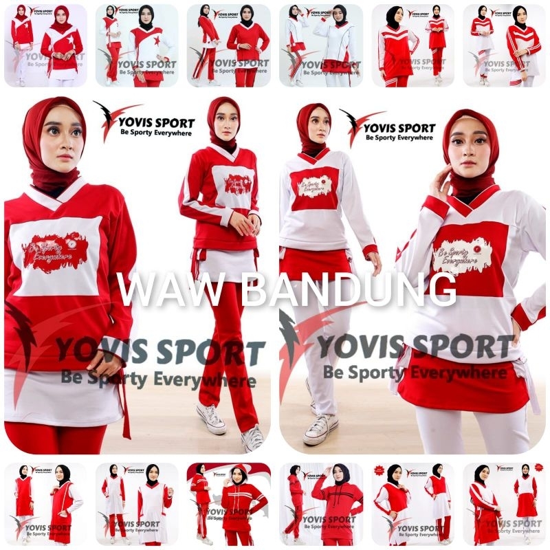 Setelan Olahraga 17 Agustus  Setelan senam Wanita, Setalan Baju Senam Olahraga Wanita, Original Setelan Zumba Wanita,
