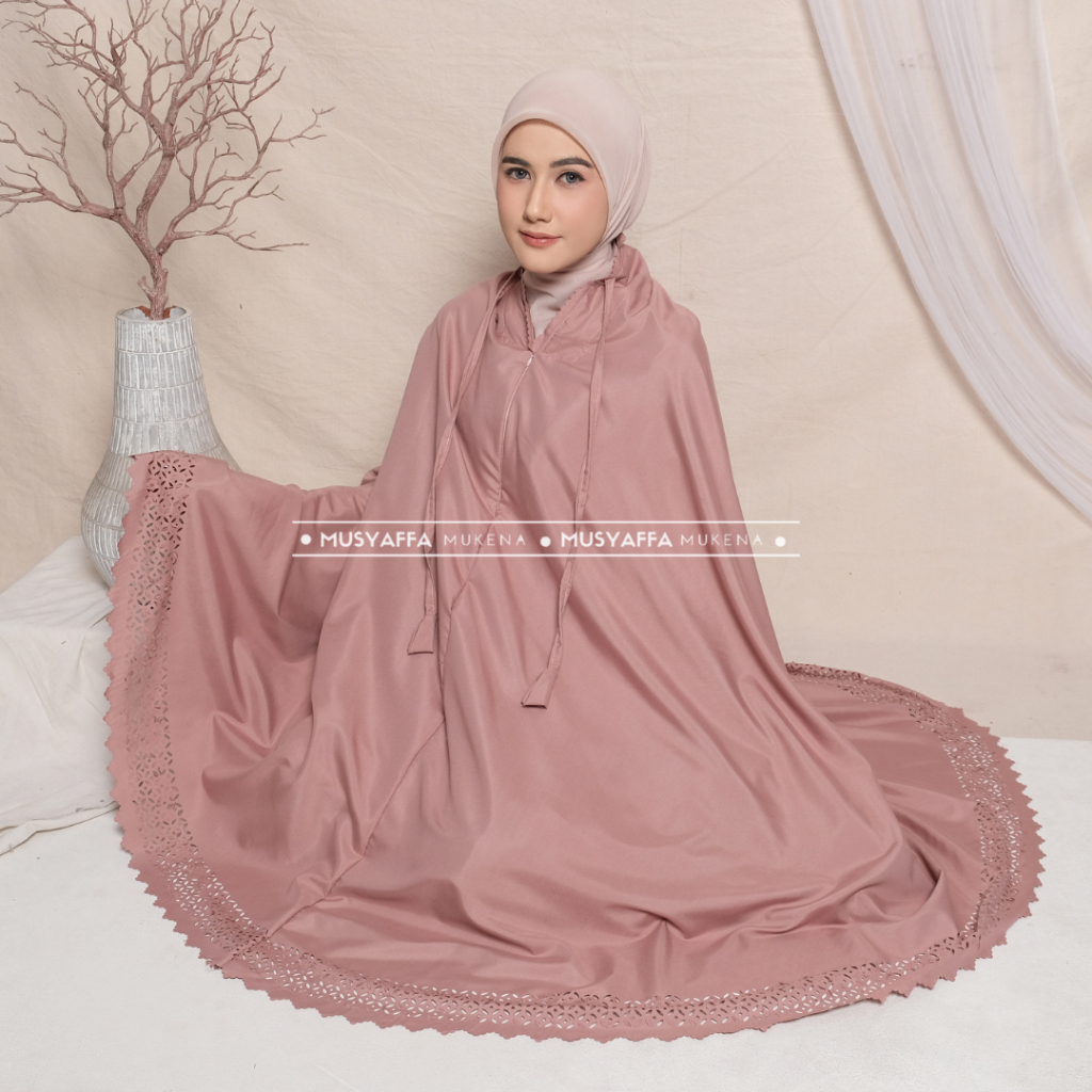 MUSYAFFA - Mukena Dewasa Lasercut Maudy 2in1