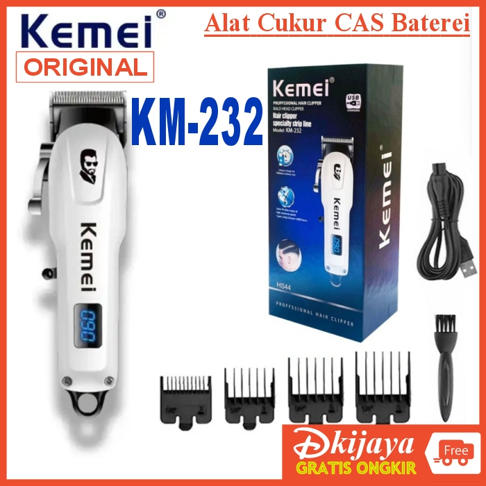 KEMEI KM 232 ORIGINAL Alat Cukur Rambut Kemei 232 Hair Clipper Rechargeable KM-232