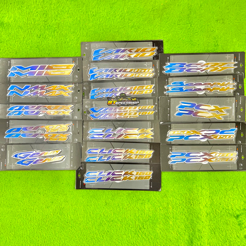 Emblem Logo Body Titanium Vario Scoopy Aerox Mio Nmax Nouvo Pcx