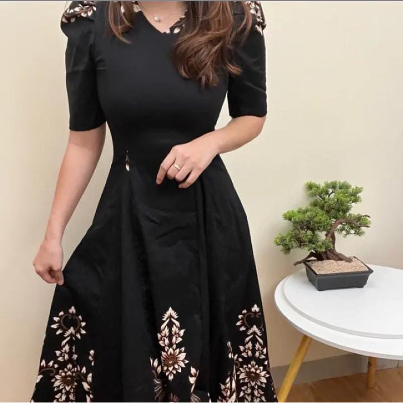 HERFIT dress ardena batik, kondangan, motif batik , a line