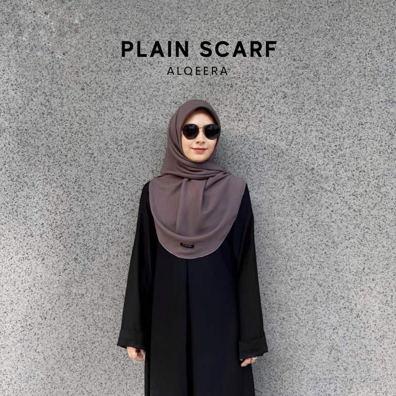 HIJAB Alqeera - Plain Scarf 80k Get 4 Pcs (Hijab Segiempat Malay 2 Oval Polycotton Bella Square Premium)