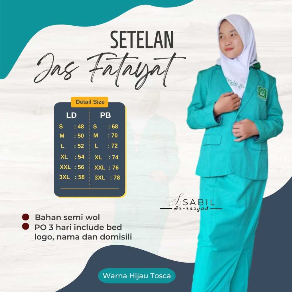 JAS FATAYAT NASIONAL SATU SET JAS WANITA RESMI FATAYAT NU Setelan Jas Fatayat NU