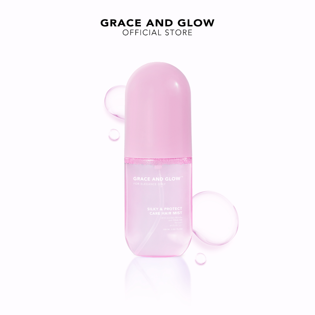 Grace and Glow Silky and Protect Care Hair Mist Hair Perfume - Parfum Rambut Spray untuk Rambut Kering dan Bercabang