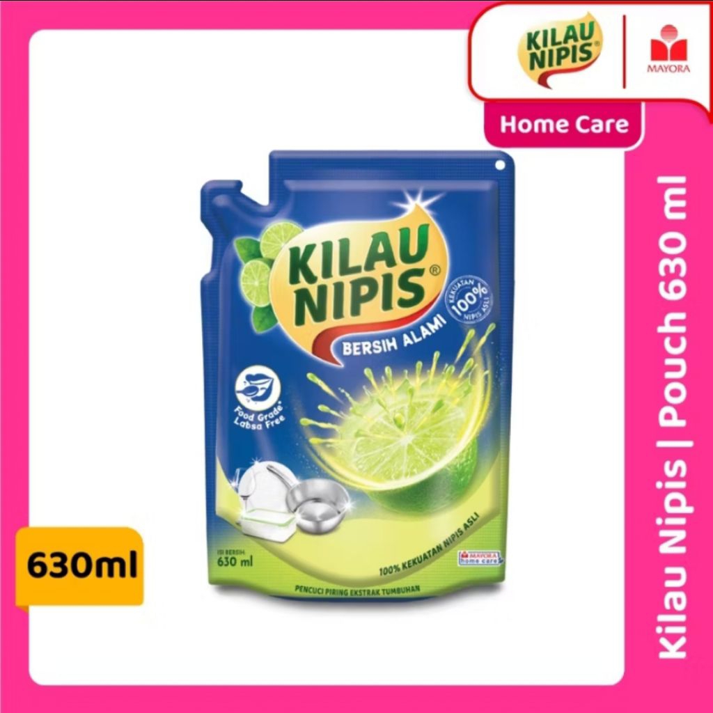 SABUN PENCUCI PIRING KILAU NIPIS POUCH 630 ML EKSTRAK TUMBUHAN