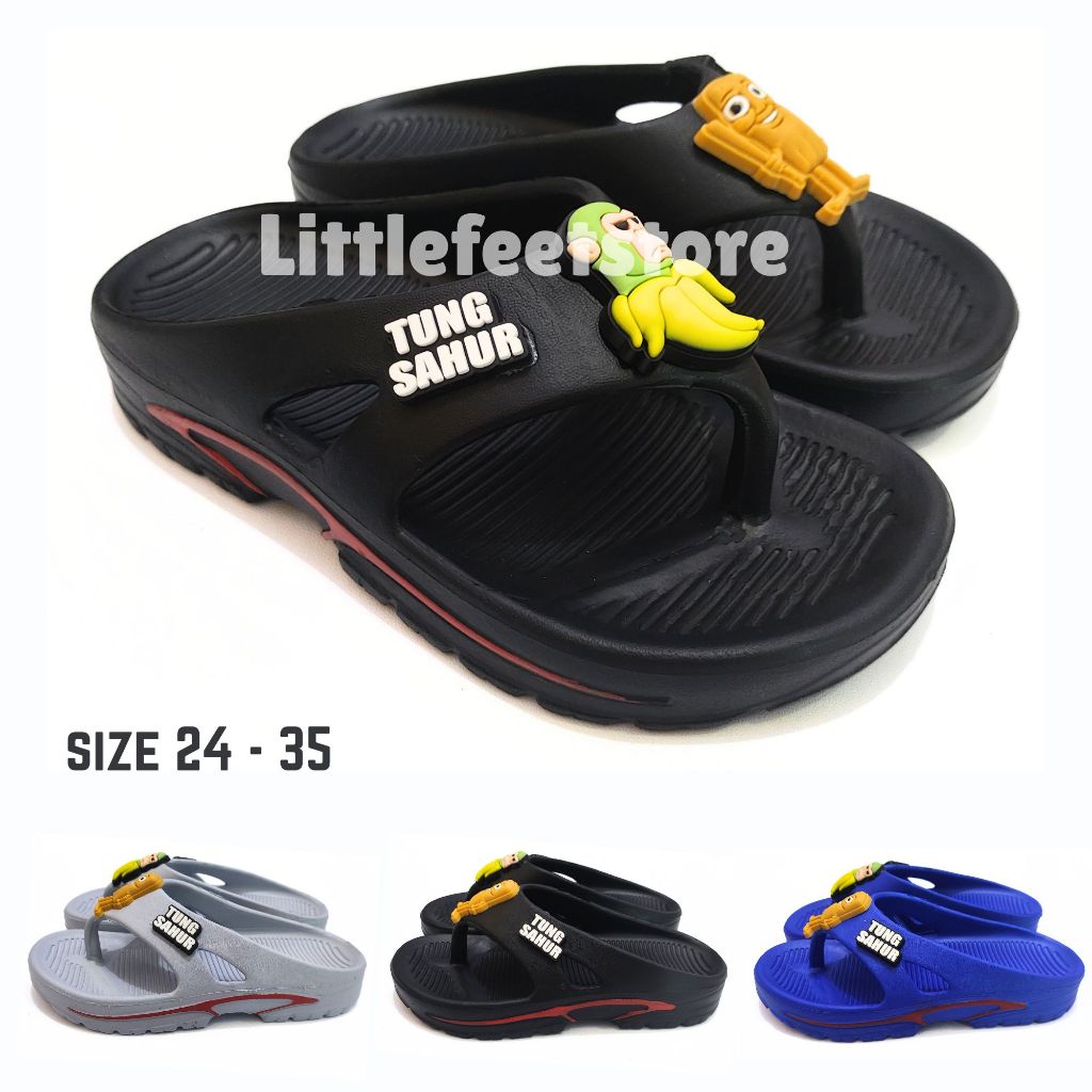 Sandal Japit Anak Laki-Laki Cowok Karakter Anomali Tung Tung Tung Sahur Keren
