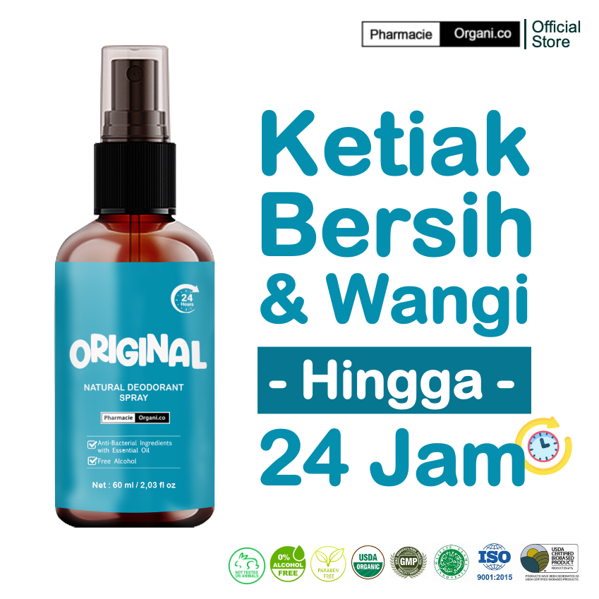 NATURAL DEODORANT TAWAS SPRAY ORGANIK BY PHARMACIE ORGANICO