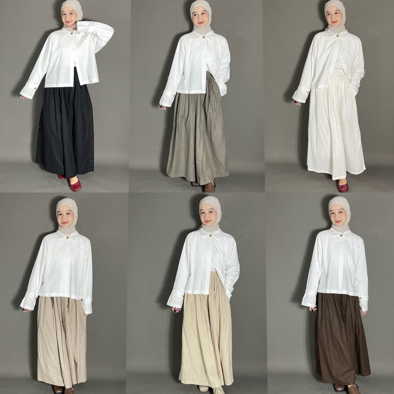 MAXI Rosie Skirt ByNeeth (Untuk TB 160-170cm) - Rok linen - Rok basic - Rok korean style - Rok ngembang