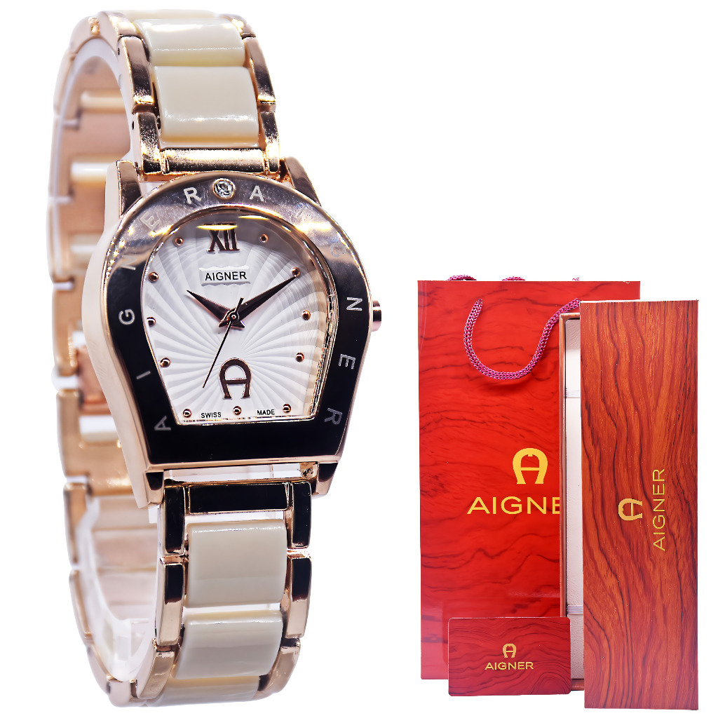 PROMO Jam Tangan Wanita AIGNER Rantai Set COD