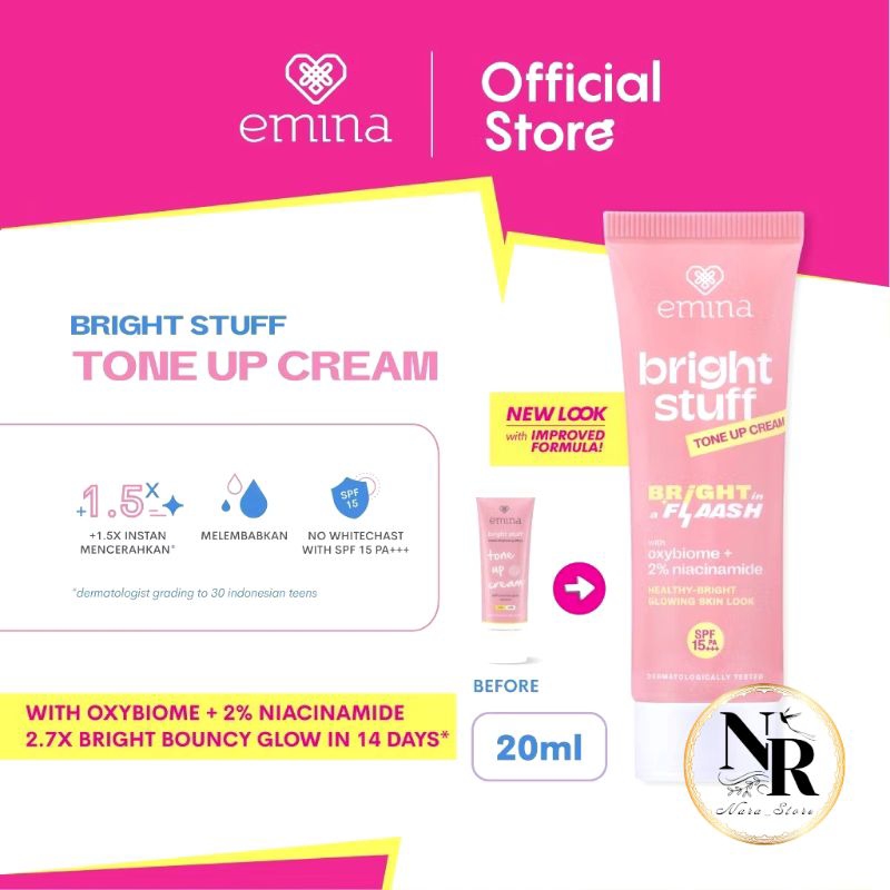 NaRa_StoRe 🌻 EMINA BRIGHT STUFF TONE UP CREAM 20ML