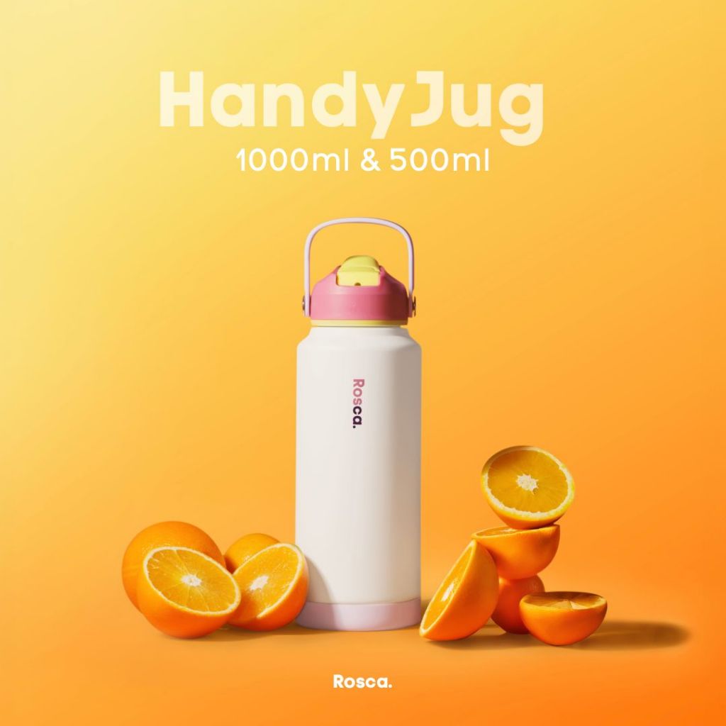 Rosca HandyJug Tumbler Stainless 1 Liter Botol Minum 1 Liter Tahan Panas / Dingin Portable Stainless Steel Tumblr